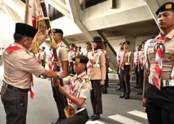 Penyerahan Panji Gerakan Pendidikan Kepanduan Praja Muda Karana: Tanda Eksistensi 63 Tahun Gerakan Pramuka